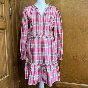 J.Crew Plaid Mini Dress with Ruffle Trim Size 12 - NWT